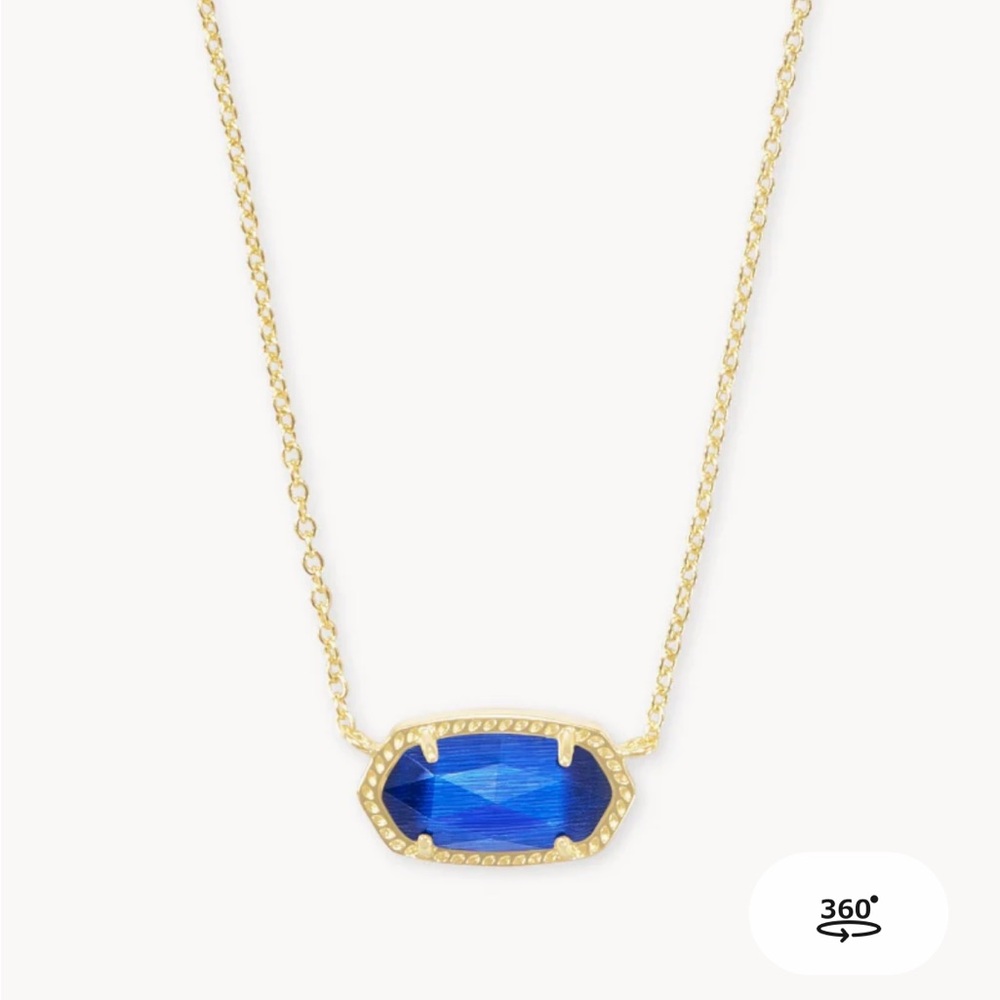 Elegant Blue and Gold Pendant Necklace